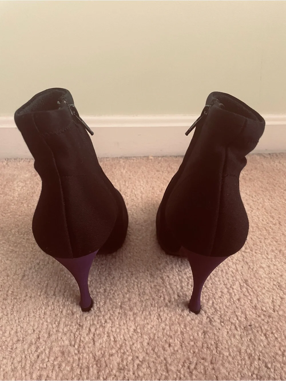 2 ITEM BUNDLE - Kate Spade Purse - Balenciaga Black Ankle Boots - Stiletto Heels